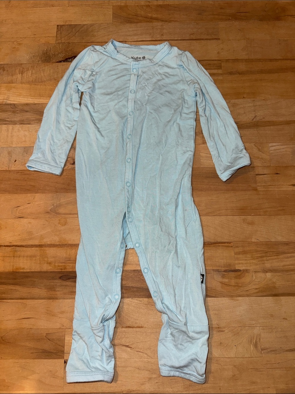 Kyte BABY Soft Sky Blue Long-Sleeve Footed One-Piece